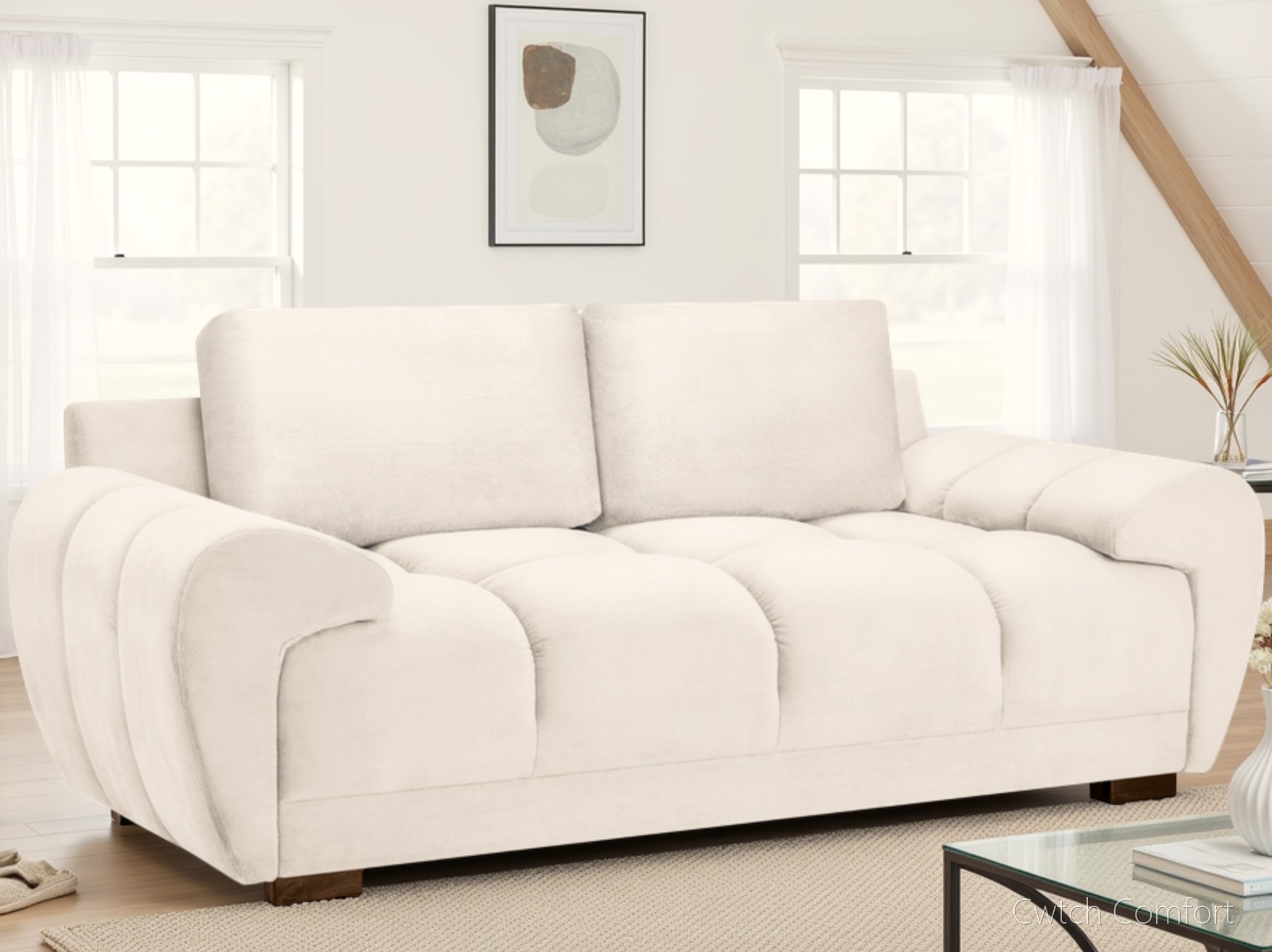 Azzuro Sofa Cream 2 Seater