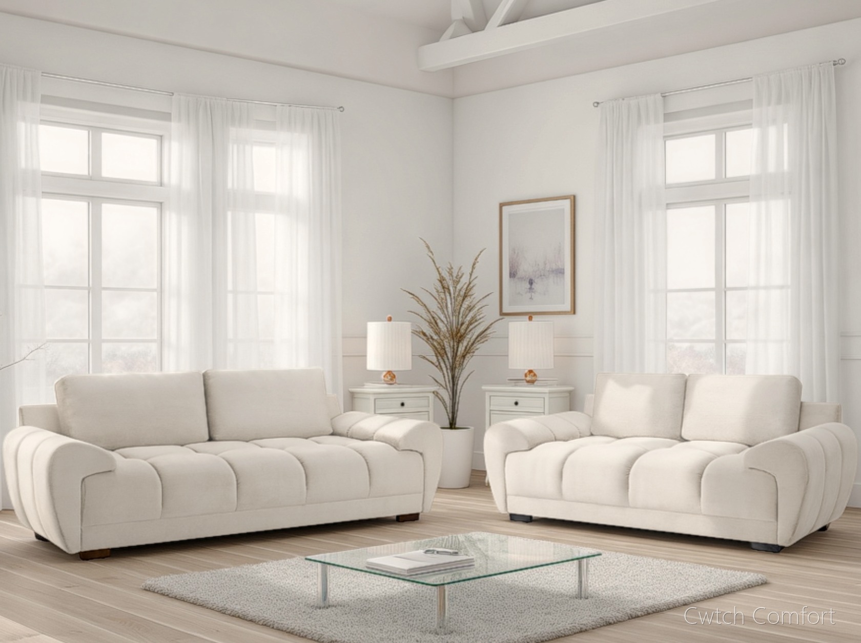 Azzuro Sofa Cream 3+2 Set