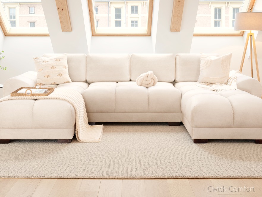 Azzuro Sofa Cream U Shape Corner
