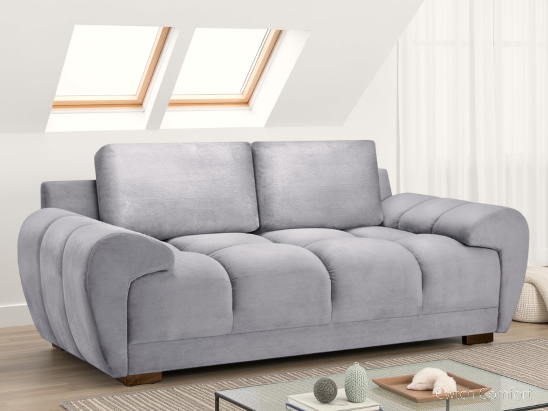 Azzuro Sofa Grey 2 Seater