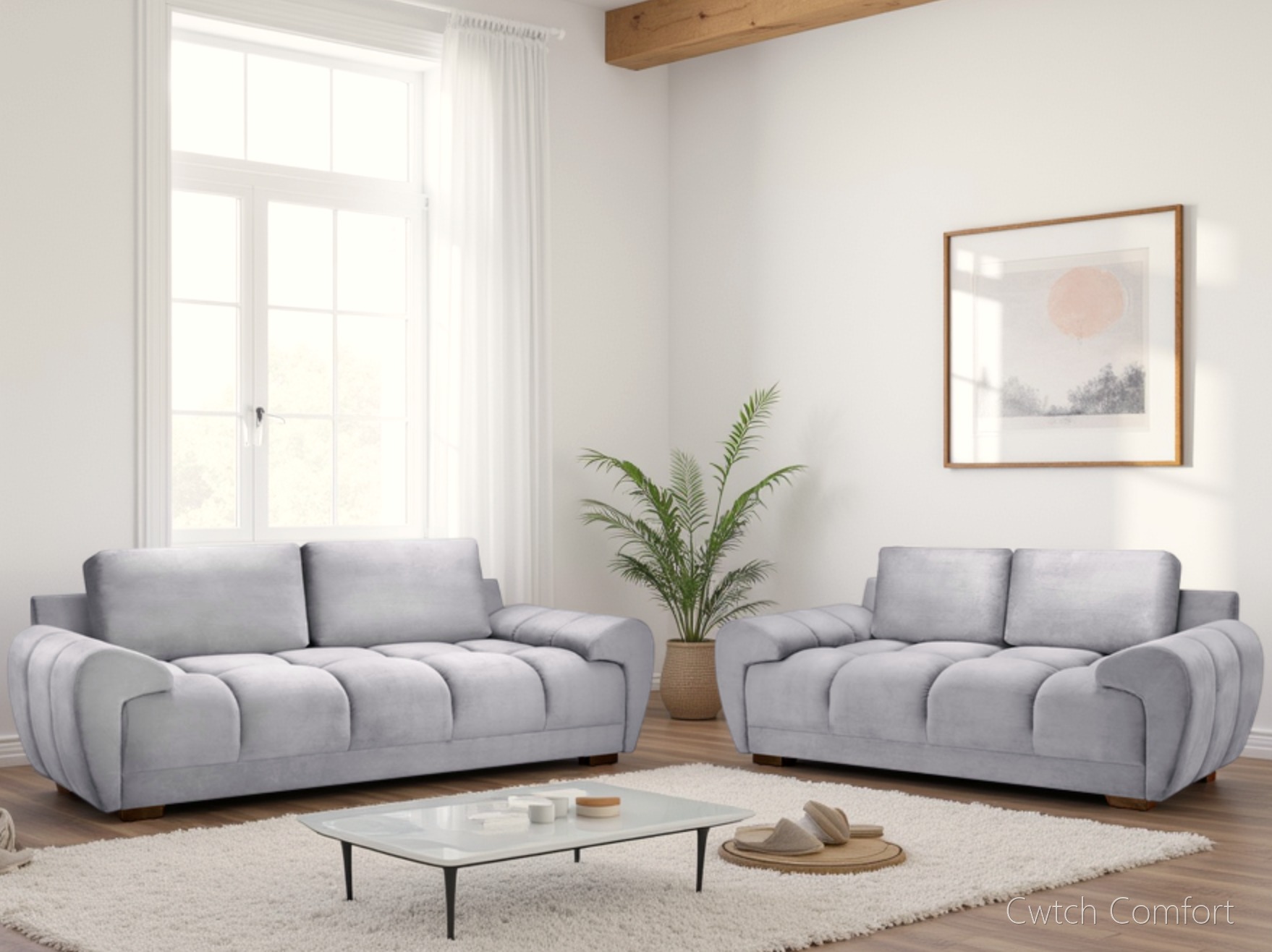 Azzuro Sofa Grey 3+2 Set