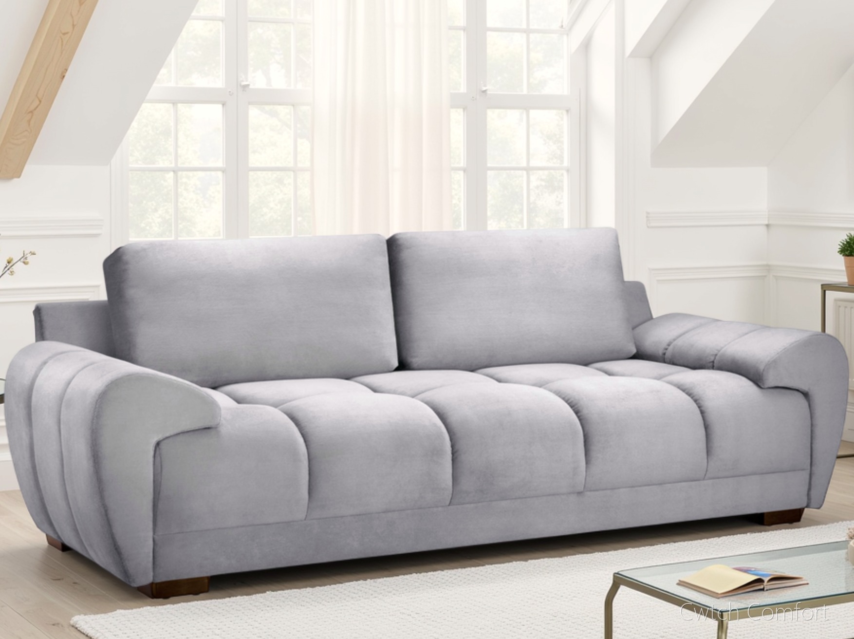 Azzuro Sofa Grey 3 Seater
