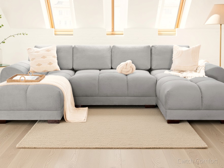 Azzuro Sofa Grey U Shape Corner