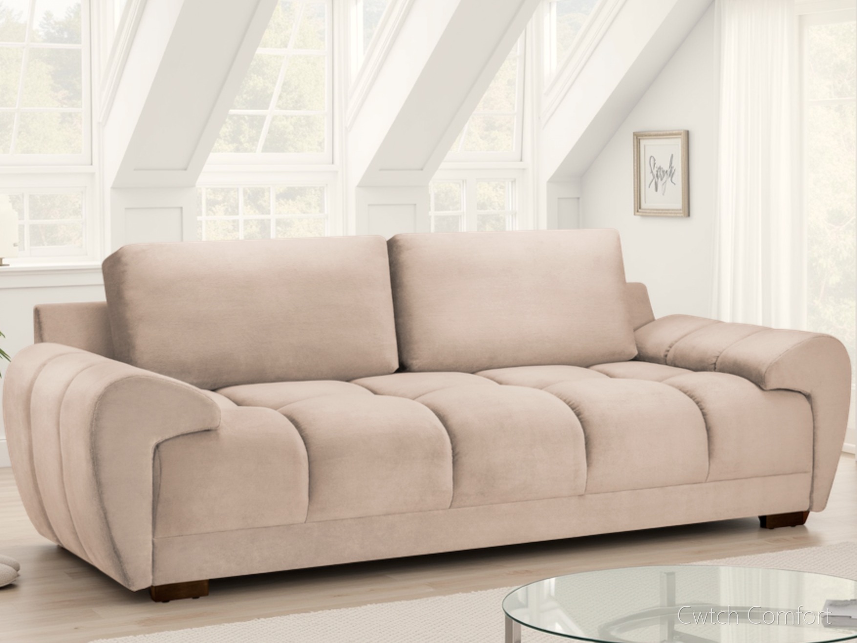 Azzuro Sofa Mocha 3 Seater