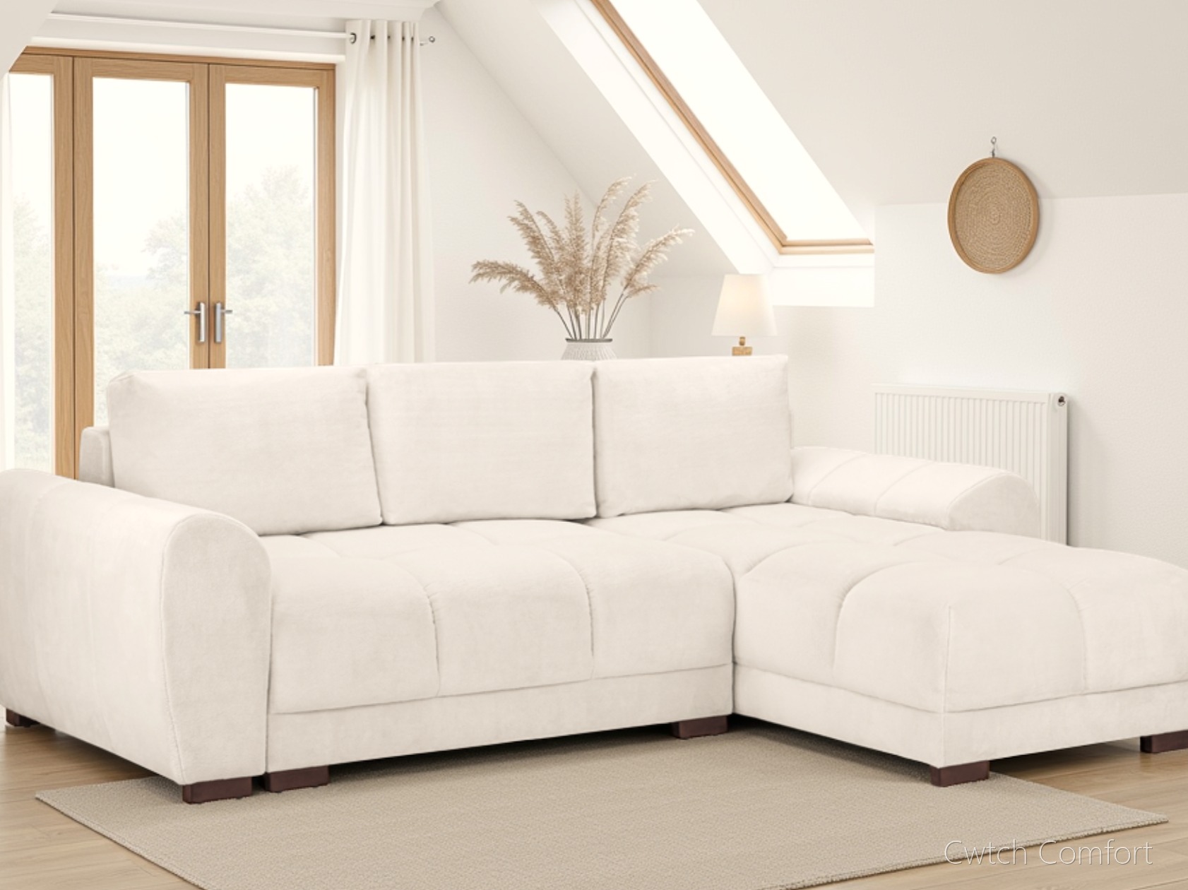 Azzuro Sofabed Cream Universal Corner